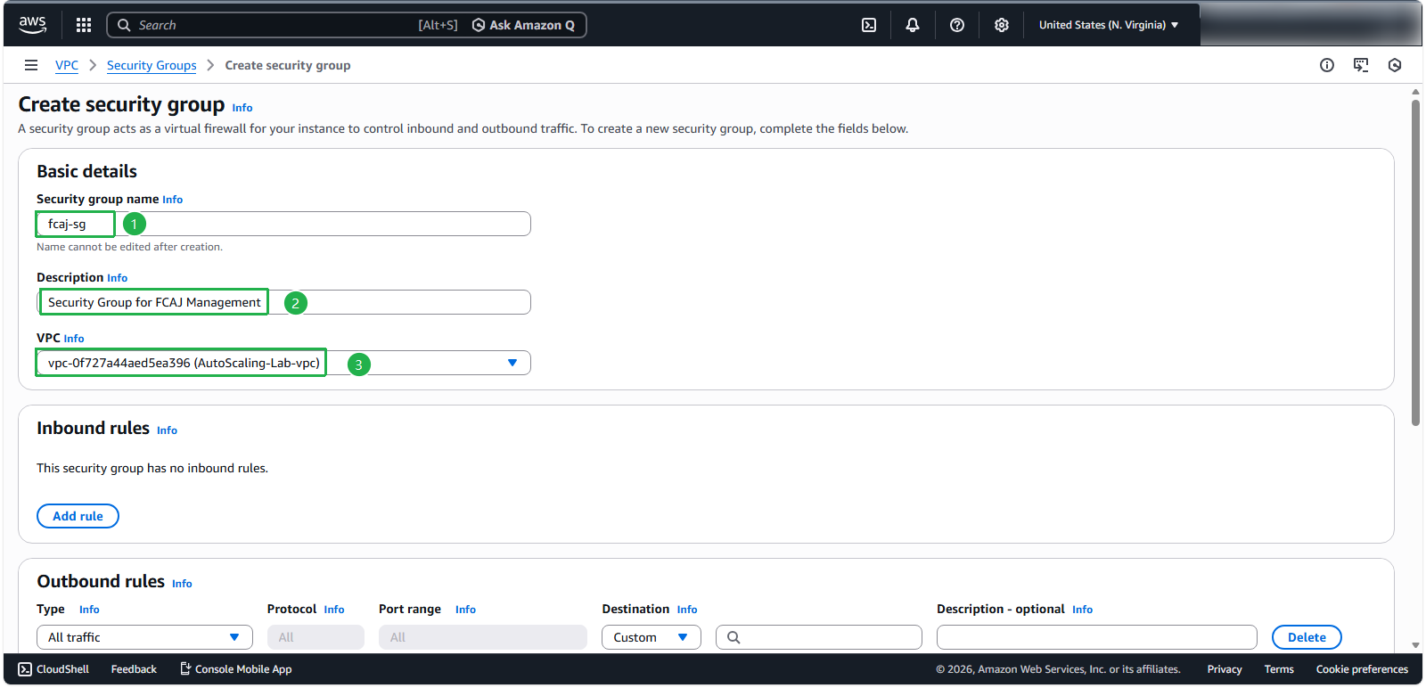 Security Group Basic Configuration