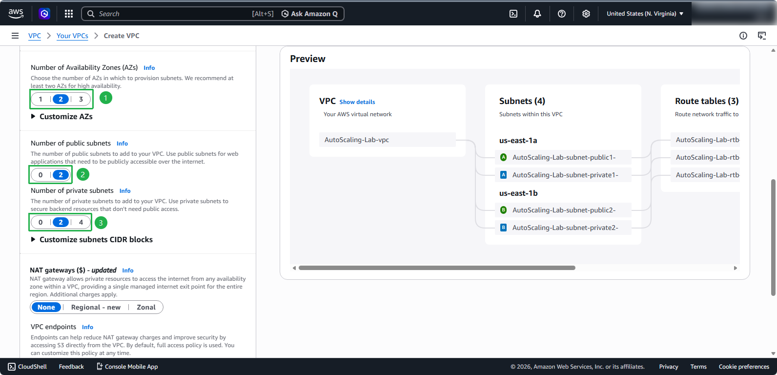 VPC Architecture Configuration
