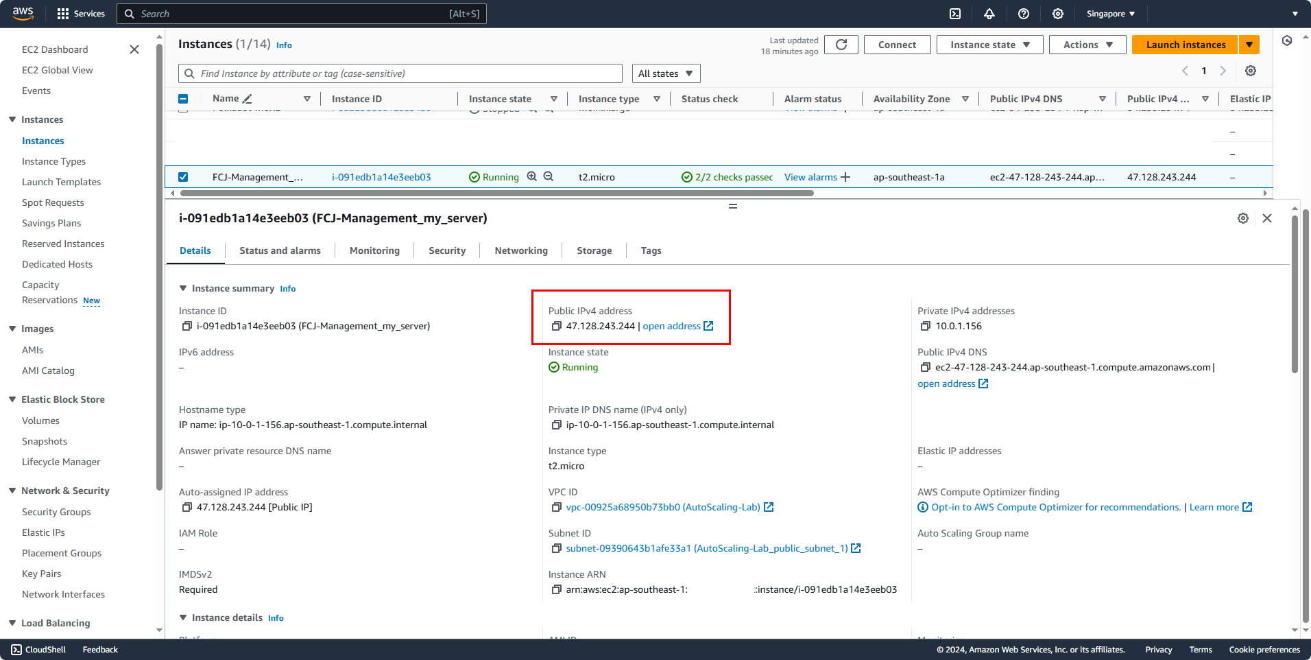 Instance Launch Confirmation