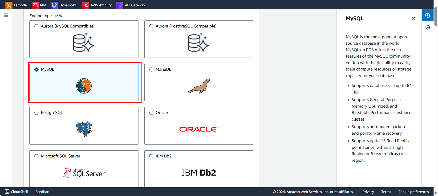MySQL Engine Selection