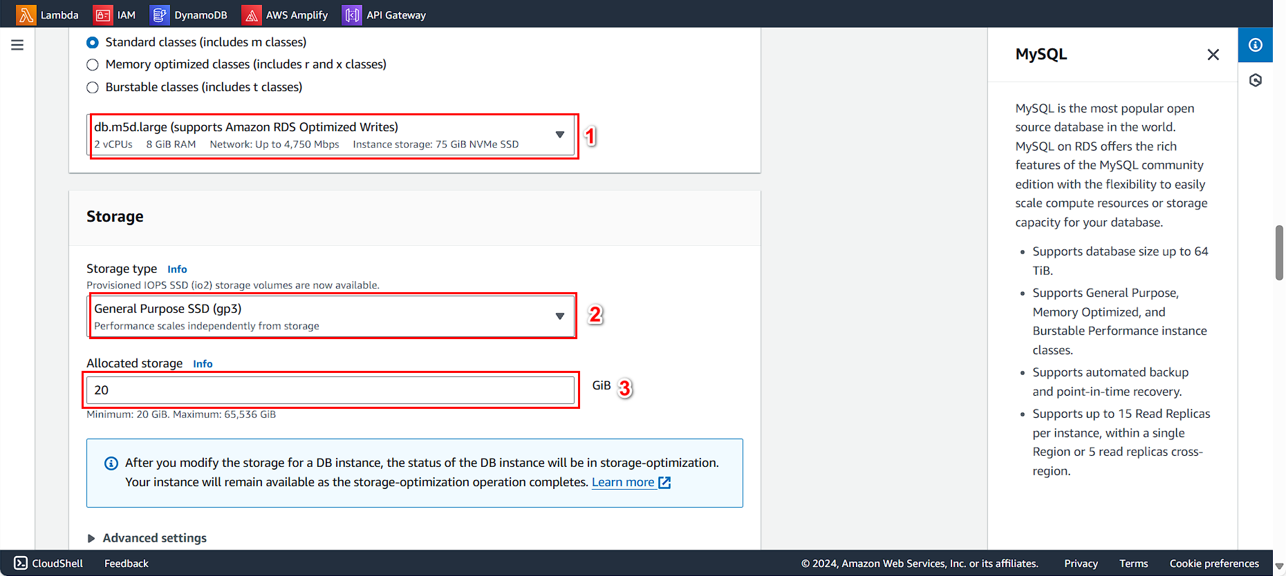 Instance Specifications