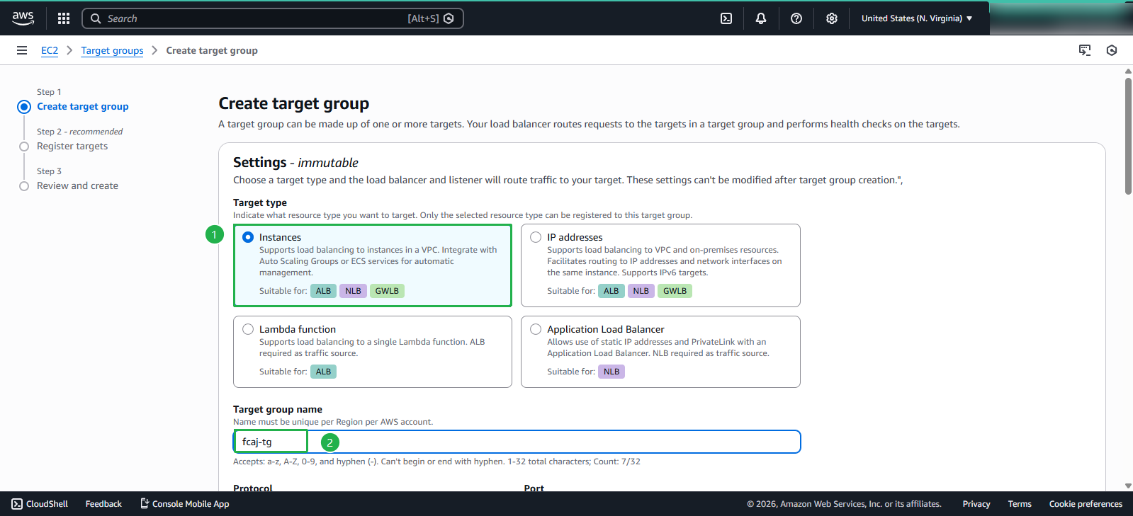 Basic Target Group Configuration