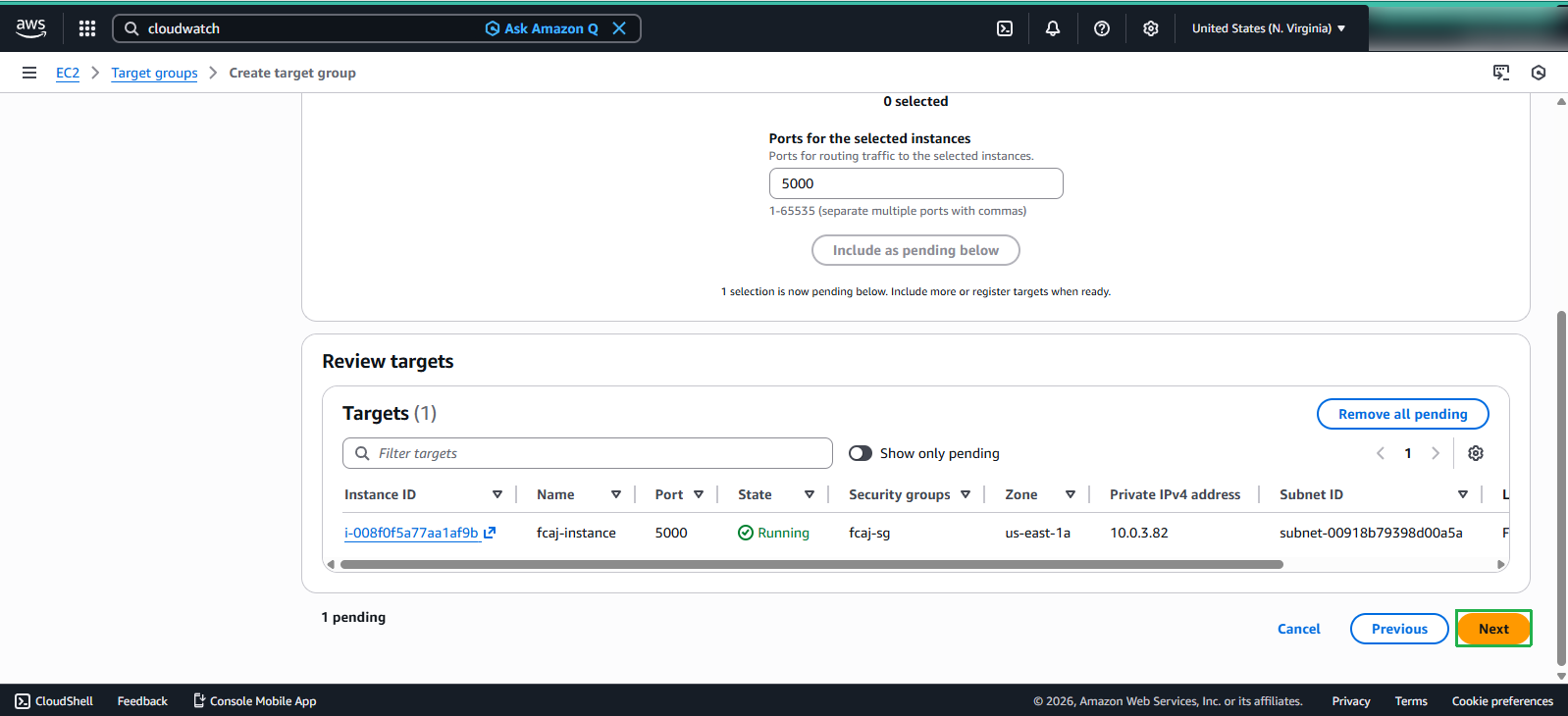 Finalizing Target Group Creation