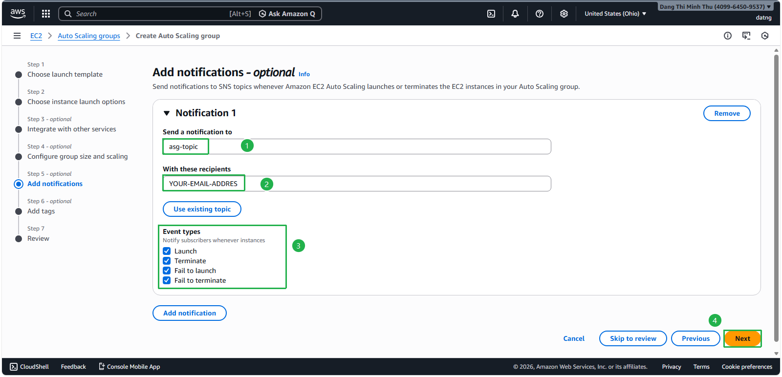 Notification Configuration