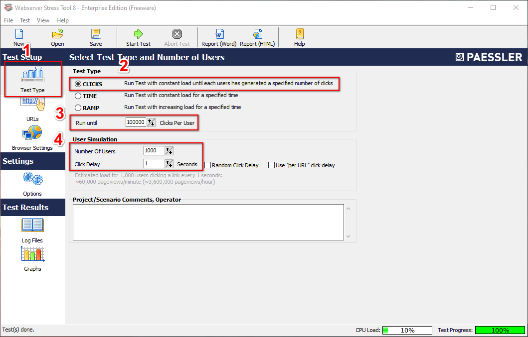 Load Test Configuration