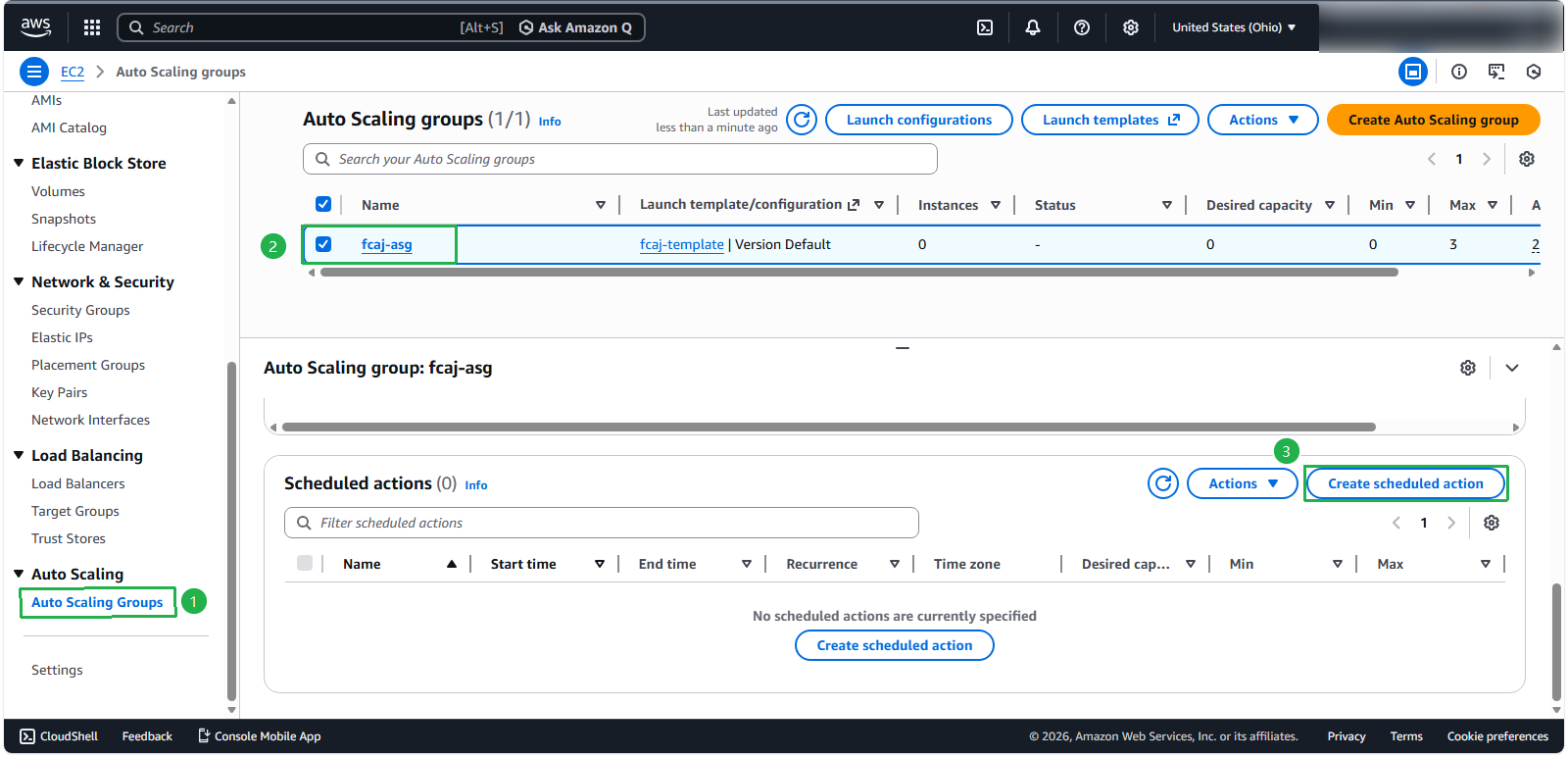 Create Scheduled Action Button