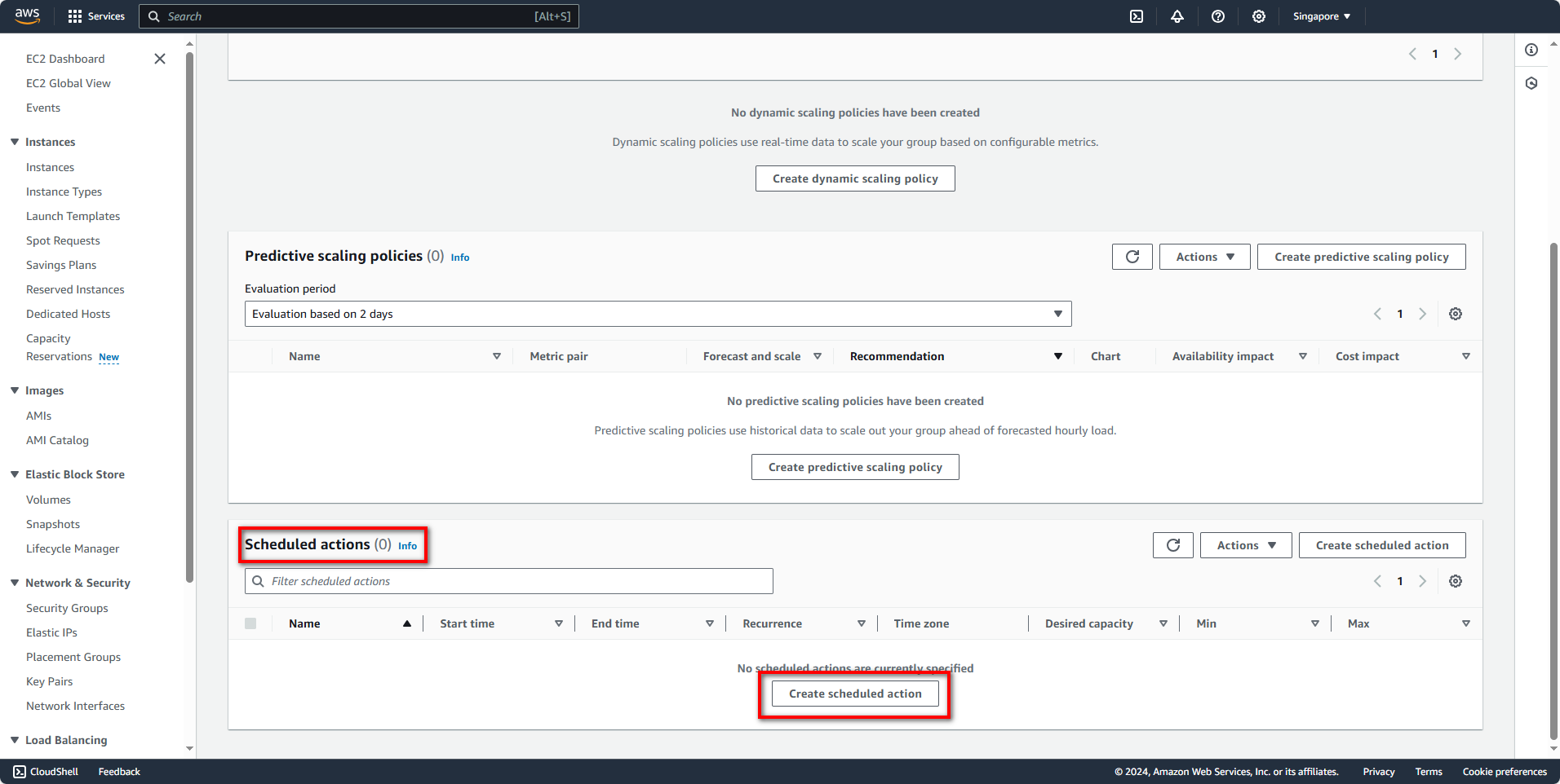 Create Scheduled Action Button