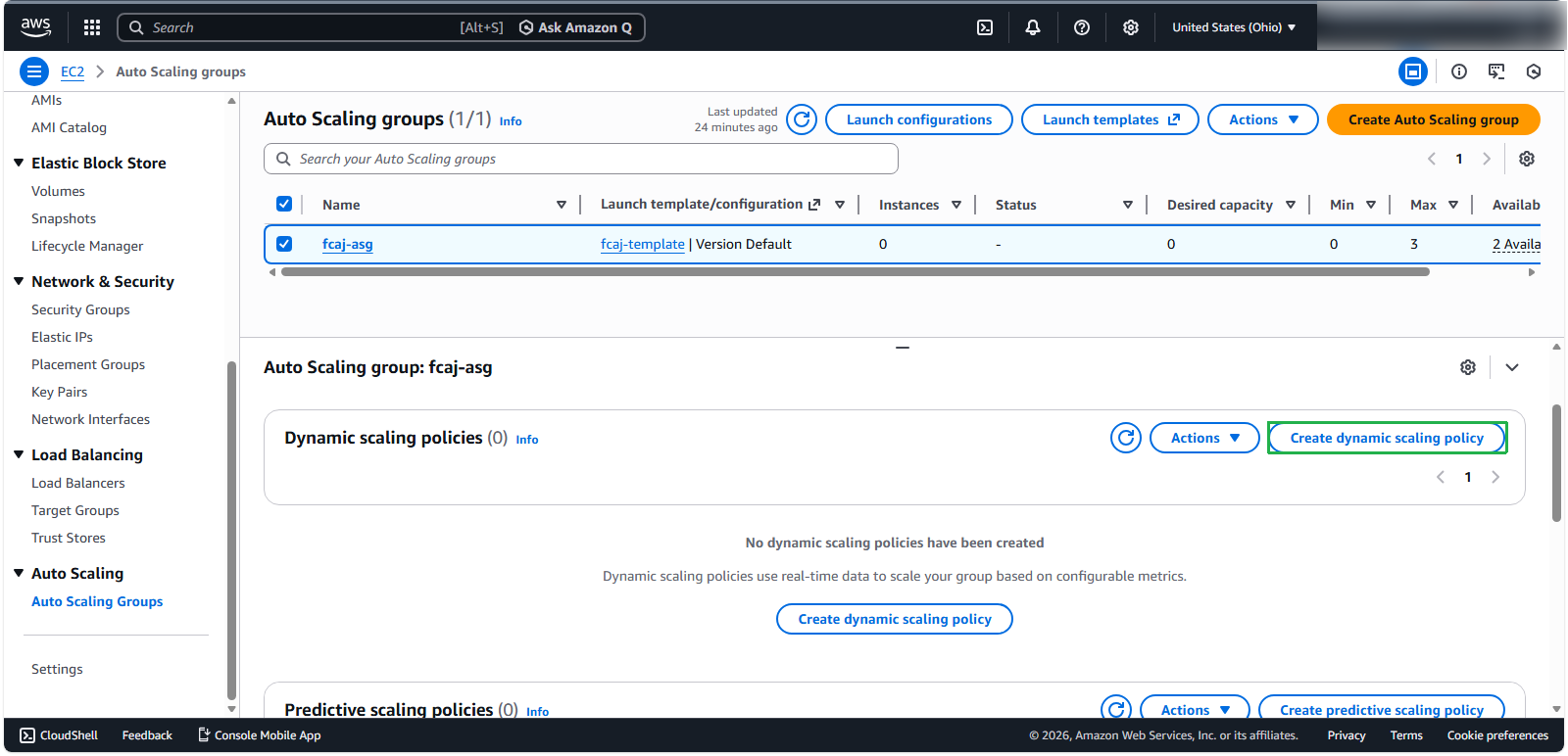 Create Dynamic Scaling Policy