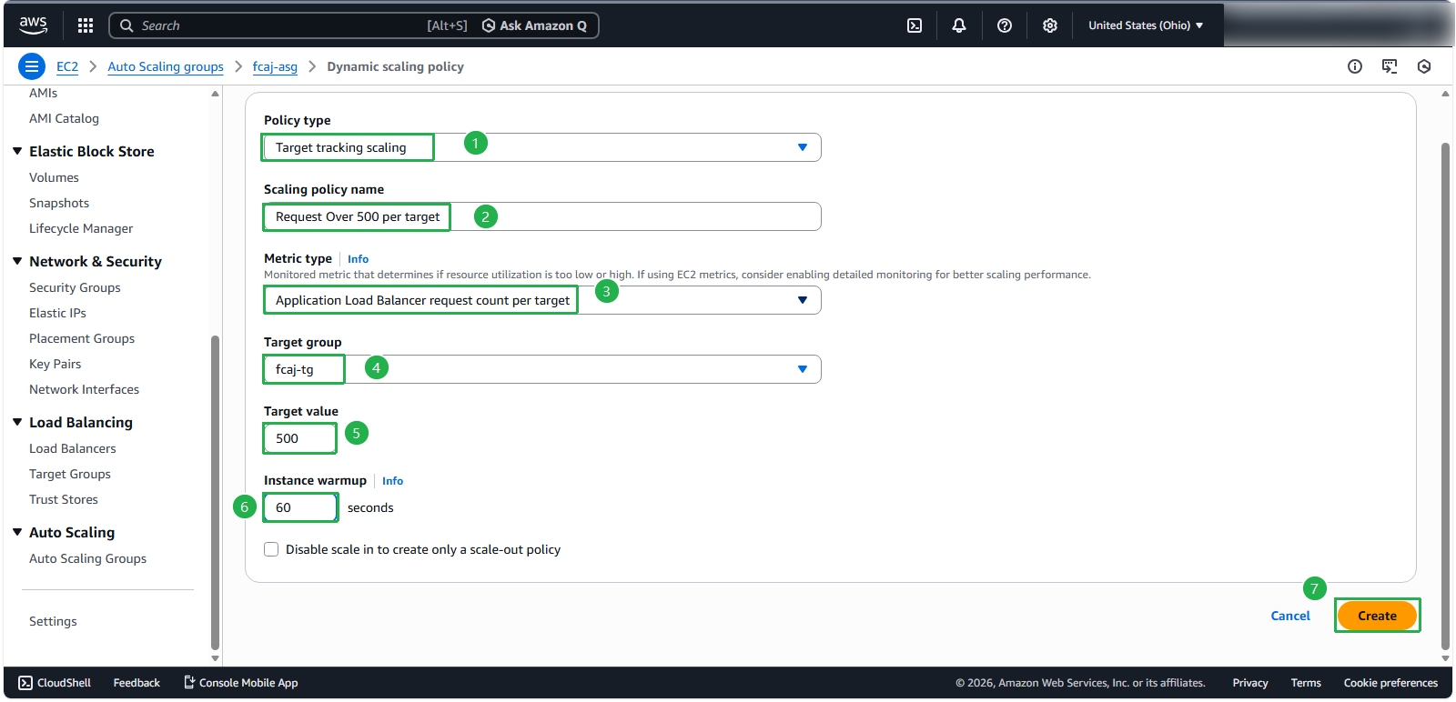 Dynamic Scaling Policy Configuration
